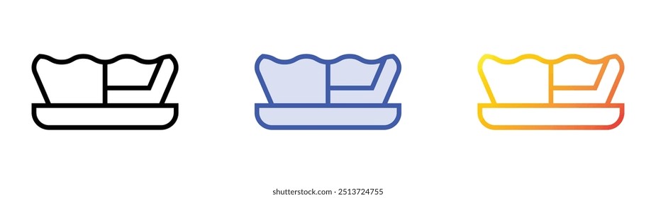 polvorosa icon. Linear, Blue Fill and Gradient Style Design Isolated On White Background