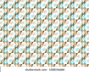 Poly art grid geometric seamless vector background. Hypnotic polygons triangles and rhombus geometric design. Chic seamless pattern with gold poly elements. Modern pattern design.