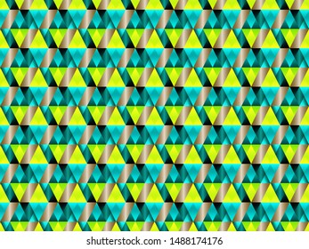 Poly art grid geometric seamless vector background. Hypnotic polygons triangles and rhombus geometric design. Kaleidoscope style polygonal seamless background. Bauhaus pattern design.