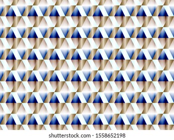 Poly art grid geometric seamless vector background. Hypnotic polygons triangles and rhombus geometric design. Luxurious seamless pattern with gold poly gradient elements. Modern pattern design.