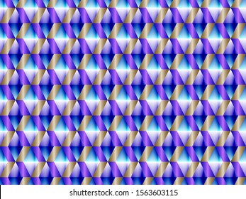 Poly art grid geometric seamless vector background. Hypnotic polygons triangles and rhombus geometric design. Chic seamless pattern with gold poly elements. Bauhaus pattern design.