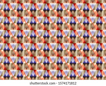 Poly art grid geometric seamless vector background. Hypnotic polygon triangles geometric bauhaus design. Kaleidoscope style polygonal seamless background. Cool pattern design.
