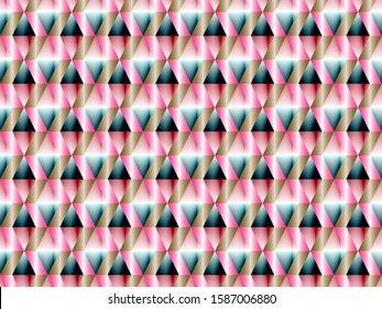 Poly art grid geometric seamless vector background. Hypnotic polygons triangles and rhombus geometric design. Kaleidoscope style polygonal seamless background. Modern pattern design.