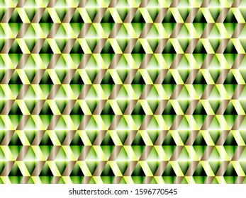 Poly art grid geometric seamless vector background. Hypnotic polygon triangles geometric bauhaus design. Rich seamless pattern with gold poly elements. Trendy pattern design.