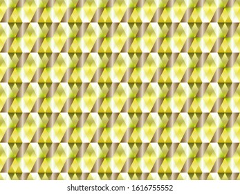Poly art grid geometric seamless vector background. Hypnotic polygons triangles and rhombus geometric design. Chic seamless pattern with gold poly gradient elements. Cool pattern design.