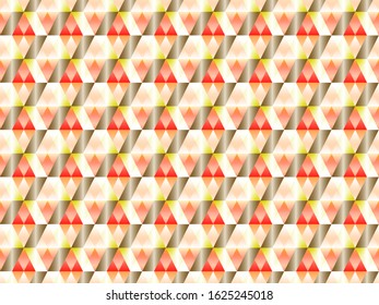 Poly art grid geometric seamless vector background. Hypnotic polygon triangles geometric bauhaus design. Chic seamless pattern with gold poly gradient elements. Cool pattern design.