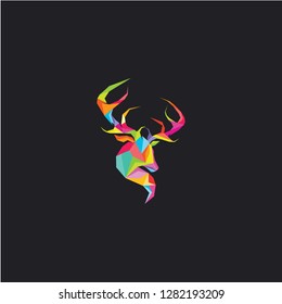 poly deer logo design