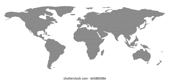 World Map Outline Oblique Line Stock Vector (Royalty Free) 546581728