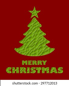 Poly Mesh Texture Green Christmas Tree