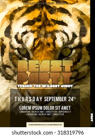 Poly Party Flayer Template + Font