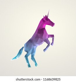 Poly Unicorn Vector 3D Rendering