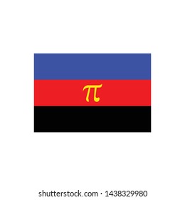 Polyamory flag symbol vector icon. LGBT symbol Isolated on white background