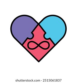 Polyamory line icon. Vector isolated element. Editable stroke.