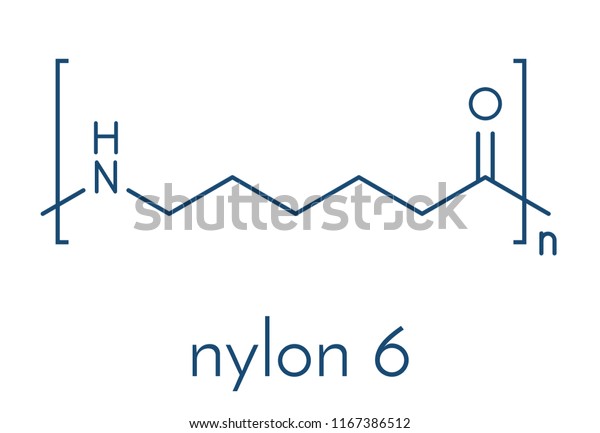 Polycaprolactam Nylon 6 Polymer Chemical Structure Stock Vector ...