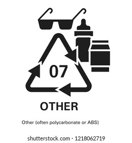 Polycarbonate or abs icon. Simple illustration of polycarbonate or abs vector icon for web design isolated on white background