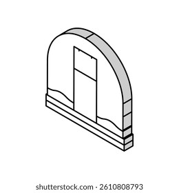 polycarbonate greenhouse isometric icon vector. polycarbonate greenhouse sign. isolated symbol illustration