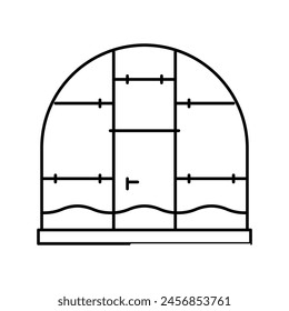 polycarbonate greenhouse line icon vector. polycarbonate greenhouse sign. isolated contour symbol black illustration