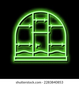 polycarbonate greenhouse neon light sign vector. polycarbonate greenhouse illustration