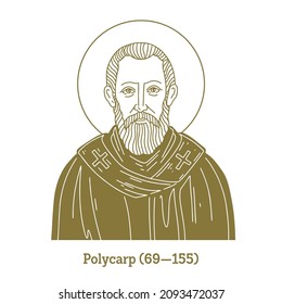 Polycarp (69-155) was a Christian bishop of Smyrna. According to the Martyrdom of Polycarp, he died a martyr, bound and burned at the stake, then stabbed when the fire failed to consume his body.