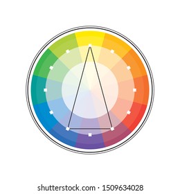 Polychrome Multicolor Spectral Versicolor Rainbow Circle of 12 segments. 
The spectral harmonic colorful palette of the painter.