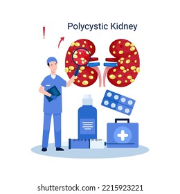 Polycystic Kidney Disease Concept Illustration