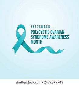 Polycystic Ovarian Syndrome Awareness Month. Flat art design. Vector design. Vector ribbon. Good for usage template ccelebration. eps 10. 