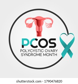Polycystic Ovary Syndrome month Vector Illustration