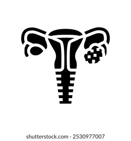 polycystic ovary syndrome woman disease glyph icon vector. polycystic ovary syndrome woman disease sign. isolated symbol illustration