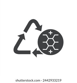 polyester recycled symbol, vector art.