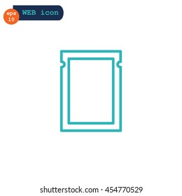  Polyethylene bag icon Vector.