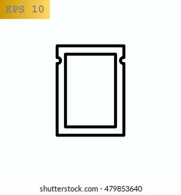  Polyethylene bag icon Vector.
