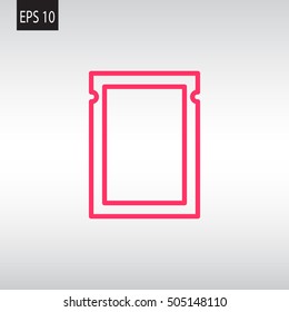  Polyethylene bag icon Vector.