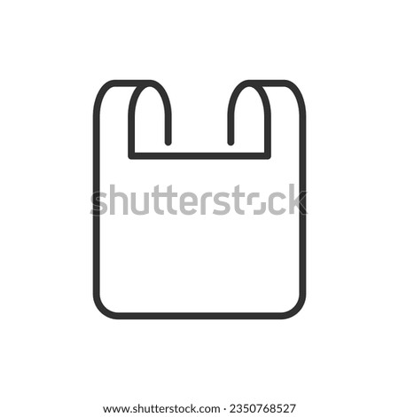 Polyethylene bag, linear icon. Line with editable stroke