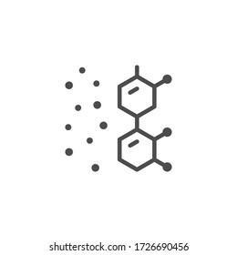 Polyethylene formula line outline icon