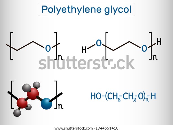 Polyethylene Glycol Peg Polyethylene Oxide Peo Stock Vector (Royalty ...