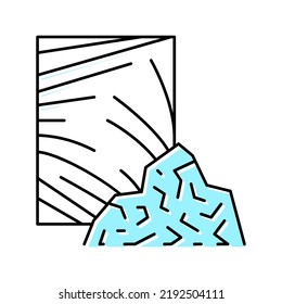 polyethylene plastic color icon vector. polyethylene plastic sign. isolated symbol illustration