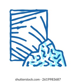 polyethylene plastic doodle icon sketch vector. polyethylene plastic sign. isolated symbol illustration