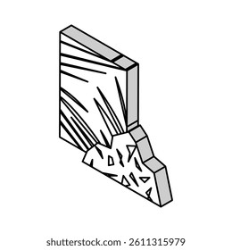 polyethylene plastic isometric icon vector. polyethylene plastic sign. isolated symbol illustration
