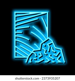 polyethylene plastic neon light sign vector. polyethylene plastic illustration