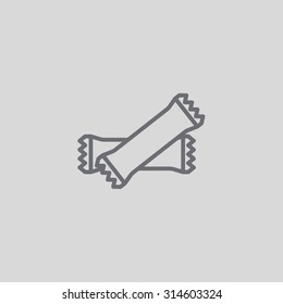 polyethylene sealed closed bag  icon
