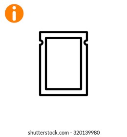 polyethylene sealed closed bag  icon