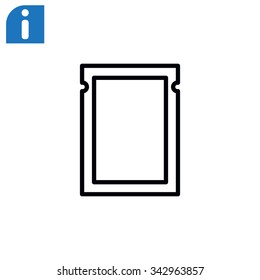 polyethylene sealed closed bag  icon