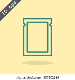 polyethylene sealed closed bag  icon