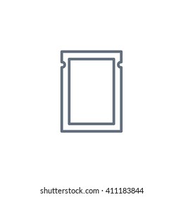 polyethylene sealed closed bag  icon