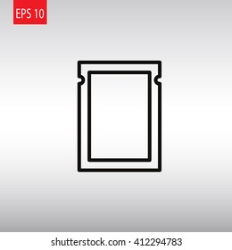polyethylene sealed closed bag  icon