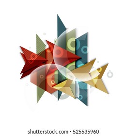 Polygeometric abstract colorful background template