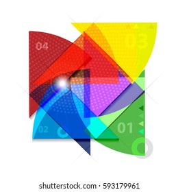 Polygeometric abstract colorful background template