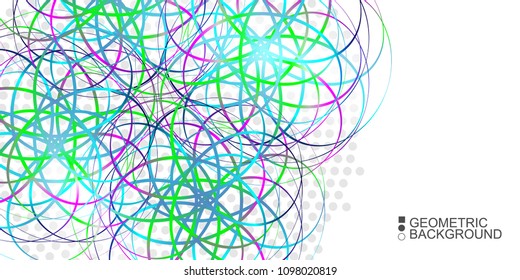 Polygeometric colorful abstract background