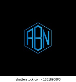 polygon ABN letter icon design on black background. Creative letter ABN/A B N logo design. ABN initials Logo design