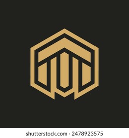 Polygon abstract alphabet icon logo design